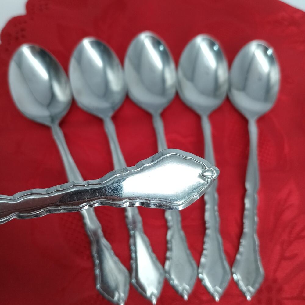 6X Tbsp Oneida Community SATINIQUE Like READ Stainless Table Spoons